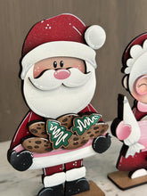 Load image into Gallery viewer, Santa Mrs. Claus Cookies, Christmas Standing File SVG, Cookies, Couple, Bakery, Tiered Tray, Centerpiece glowforge LuckyHeartDesignsCo