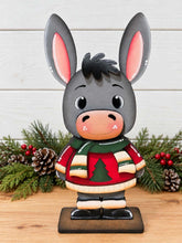 Load image into Gallery viewer, Donkey Christmas Standing Set File SVG, Elf, Santa, Sweater, Cow, Holiday, Tree, Ornament, Farm, Tiered Tray Glowforge, LuckyHeartDesignsCo