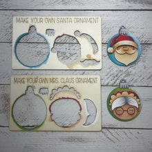 Load image into Gallery viewer, Santa and Mrs. Claus Pop Out Christmas Ornament Craft Bundle File SVG, Elf, Elves, Kids Craft, Glowforge, LuckyHeartDesignsCo