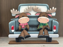 Load image into Gallery viewer, Moose Shelf Hanging File SVG, Ledge, Chair, Couch, Christmas, Winter, Santa, Rudolph, Hanger, Tiered Tray Glowforge LuckyHeartDesignsCo
