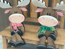 Load image into Gallery viewer, Moose Shelf Hanging File SVG, Ledge, Chair, Couch, Christmas, Winter, Santa, Rudolph, Hanger, Tiered Tray Glowforge LuckyHeartDesignsCo