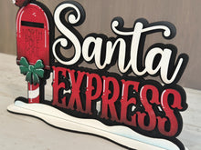 Load image into Gallery viewer, Santa Mail Shelf Sitter Christmas Standing Sign File SVG, Elf, Mailbox, Letters, Mantle decor, Centerpiece, glowforge, LuckyHeartDesignsCo