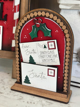 Load image into Gallery viewer, Santa Mail Tall Arch Sign Interchangeable File SVG, TINY, INSERT only, Holly, Mailbox, Glowforge, Holiday, Tiered Tray LuckyHeartDesignsCo