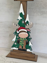 Load image into Gallery viewer, Moose Winter Christmas for the Birdhouse Interchangeable File SVG, Santa, Seasonal, Holiday Shapes, Glowforge, Laser, LuckyHeartDesignsCo