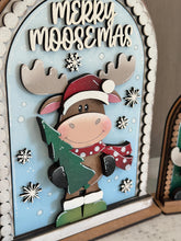 Load image into Gallery viewer, Moose Christmas Tall Arch Sign Interchangeable File SVG, TINY, INSERT only, Tree, Santa, Christmas, Glowforge, Holiday, LuckyHeartDesignsCo