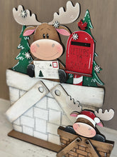 Load image into Gallery viewer, Moose Santa Mail For The Flower Basket Interchangeable File SVG, TINY Christmas, Forest, Tree, Tiered Tray, Glowforge, LuckyHeartDesignsCo