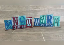 Load and play video in Gallery viewer, Winter Joy Noel Standing Reversible File SVG, Tiered Tray, Snow, Christmas, Glowforge, LuckyHeartDesignsCo