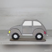 Load and play video in Gallery viewer, TINY Car For The Flower Basket Interchangeable File SVG, Holiday, Seasonal Shapes, Glowforge, LuckyHeartDesignsCo