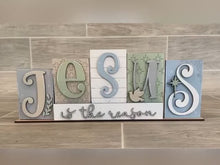 Load and play video in Gallery viewer, Religious Christmas Standing Reversible Block File SVG, Tiered Tray,  Glowforge, LuckyHeartDesignsCo