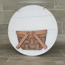 Load and play video in Gallery viewer, Apple Basket Backers for the Flower Basket Interchangeable Sign File SVG, Door Hanger, Seasonal, Holiday, Glowforge, LuckyHeartDesignsCo