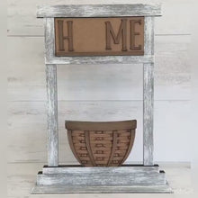 Load and play video in Gallery viewer, Porch Welcome Sign Rectangle Interchangeable Leaning Sign File SVG, Flower Basket, Seasonal Home Sign, Holiday Shapes, LuckyHeartDesignsCo