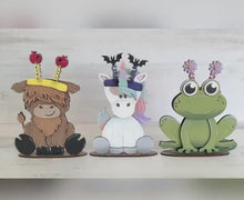 Load and play video in Gallery viewer, Spring Animal Hats Interchangeable MINI File SVG, Seasonal, Christmas, Halloween, Fall, Tiered Tray Glowforge, LuckyHeartDesignsCo