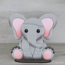 Load and play video in Gallery viewer, Elephant Animal Hats Interchangeable MINI File SVG, Seasonal Leaning sign,Christmas,Holiday, Zoo, Tiered Tray Glowforge, LuckyHeartDesignsCo
