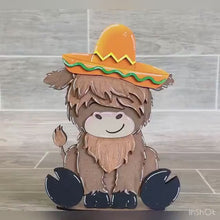 Load and play video in Gallery viewer, Original Animal Hats Interchangeable MINI File SVG, Seasonal sign, Holiday, Pet, Farm Tiered Tray Glowforge, LuckyHeartDesignsCo