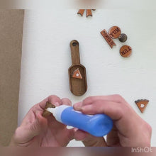 Load and play video in Gallery viewer, Fall Halloween Tiered Tray Wood Scoop File SVG, Glowforge Bead Garland, LuckyHeartDesignsCo