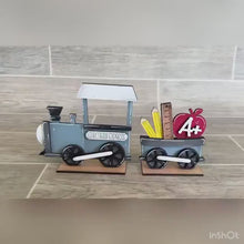 Load and play video in Gallery viewer, TINY Train For The Flower Basket Interchangeable File, Glowforge, Holiday, Fall, Christmas, Tiered Tray, LuckyHeartDesignsCo