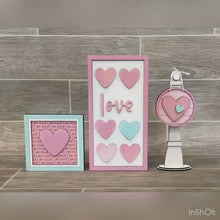 Load and play video in Gallery viewer, Love Lucky Reversible Sign Set File SVG, Valentines, St. Patrick's Day, Clover, Heart, Glowforge, LuckyHeartDesignsCo