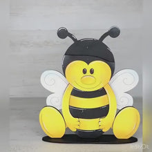 Load and play video in Gallery viewer, Bee Animal Hats Interchangeable MINI File SVG, Seasonal Leaning sign, Holiday, Honey, Bumble,  Tiered Tray Glowforge, LuckyHeartDesignsCo