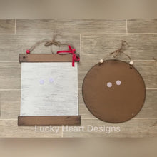 Load and play video in Gallery viewer, Hello Seasonal Interchangeable Door Hanger File SVG, LuckyHeartDesignsCo