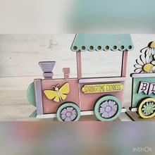 Load and play video in Gallery viewer, Spring Standing Train File SVG, Daisy, Flower, Umbrella, Daffodil, Tulip, Tiered Tray Glowforge, LuckyHeartDesignsCo