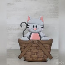 Load and play video in Gallery viewer, Tiger Animal Hats Flower Basket Interchangeable File SVG, Farm, Christmas, Halloween, Tiered Tray, Glowforge, LuckyHeartDesignsCo