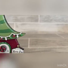 Load and play video in Gallery viewer, Whimsical Christmas Standing Houses File SVG, Glowforge, Santa's Village, LuckyHeartDesignsCO