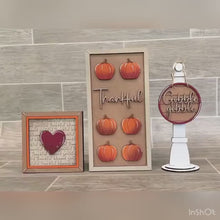 Load and play video in Gallery viewer, Thanksgiving Christmas Reversible File SVG, Tiered Tray, Pumpkin, Holidays, Autumn, Glowforge, LuckyHeartDesignsCo