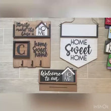 Load and play video in Gallery viewer, Family/Home Bundle for Interchangeable Banner File SVG, Glowforge, LuckyHeartDesignsCo