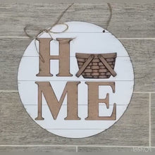 Load and play video in Gallery viewer, TINY Flower Basket Interchangeable Door Hanger File SVG, Seasonal, Holiday, Floral, Summer, Fall Tiered Tray, Glowforge, LuckyHeartDesignsCo
