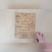 Load and play video in Gallery viewer, Create Your Own Bunny Kit File SVG, Glowforge easter sign, LuckyHeartDesignsCo