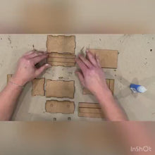 Load and play video in Gallery viewer, Interchangeable Book Stack Tiered Tray File SVG, Glowforge Farmhouse, LuckyHeartDesignsCo