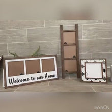 Load and play video in Gallery viewer, Pallet Shapes Interchangeable Leaning Sign File SVG, Leaning Ladder Seasonal Shapes, Glowforge Laser, LuckyHeartDesignsCo