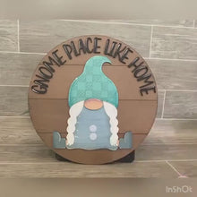 Load and play video in Gallery viewer, Gnome Place Like Home Interchangeable Door Hanger File SVG, Glowforge, LuckyHeartDesignsCo