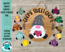 Load image into Gallery viewer, Gnome Sweet Gnome Interchangeable File SVG, Glowforge, LuckyHeartDesignsCo