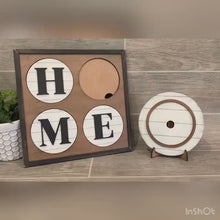 Load and play video in Gallery viewer, Holiday Round Interchangeable Leaning Sign File SVG, Leaning Ladder Seasonal Shapes, Glowforge Laser, LuckyHeartDesignsCo