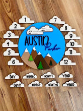 Load image into Gallery viewer, Milestone Mountain Nursery Round Sign, SVG FILE