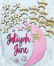 Load image into Gallery viewer, Baby Milestone Star Moon Sign, SVG FILE