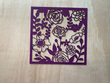 Load image into Gallery viewer, Floral 3 piece layered framed designs file, SVG