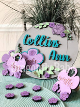 Load image into Gallery viewer, Floral Milestone Sign, SVG FILE glowforge flowers