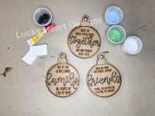 Load image into Gallery viewer, Quarantine Christmas Ornament file SVG, when the world stayed apart, side by side or miles apart, glowforge,