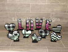 Load image into Gallery viewer, Love & Hearts Standing File SVG, glowforge, valentines day