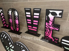 Load image into Gallery viewer, Love & Hearts Standing File SVG, glowforge, valentines day