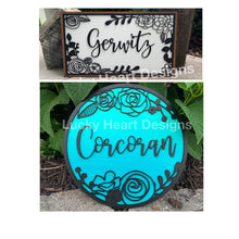 Load image into Gallery viewer, Floral Frame File (rectangle and round), SVG FILE