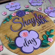 Load image into Gallery viewer, Floral Milestone Sign, SVG FILE glowforge flowers

