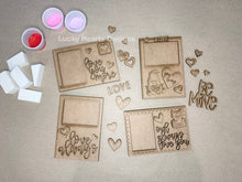 Load image into Gallery viewer, Valentines Photo Frames Kit File SVG, Glowforge craft