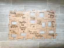 Load image into Gallery viewer, Puzzle Piece Collage Frame File SVG, Glowforge Picture frame