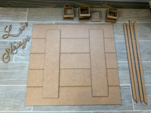 Load image into Gallery viewer, Square Shiplap Photo Collage Frame File SVG, Glowforge sign