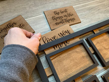 Load image into Gallery viewer, Modern Wall Frame With Interchangeable Quote Insert File SVG, Glowforge picture photo