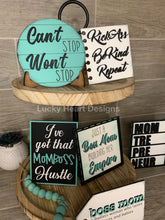 Load image into Gallery viewer, Momboss Tiered Tray File SVG, Glowforge, Tier Tray Mom Boss