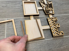 Load image into Gallery viewer, Patterned Love Wall Picture Frame Collage Two Versions,File SVG, Glowforge